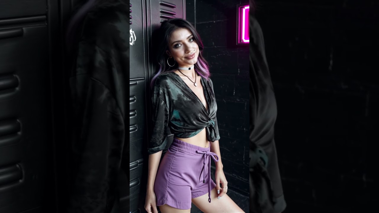 Zeli Lockers 001 #model #influencer #fashion #beauty #beautiful #girl #ai #crush #waifu #retro #cute