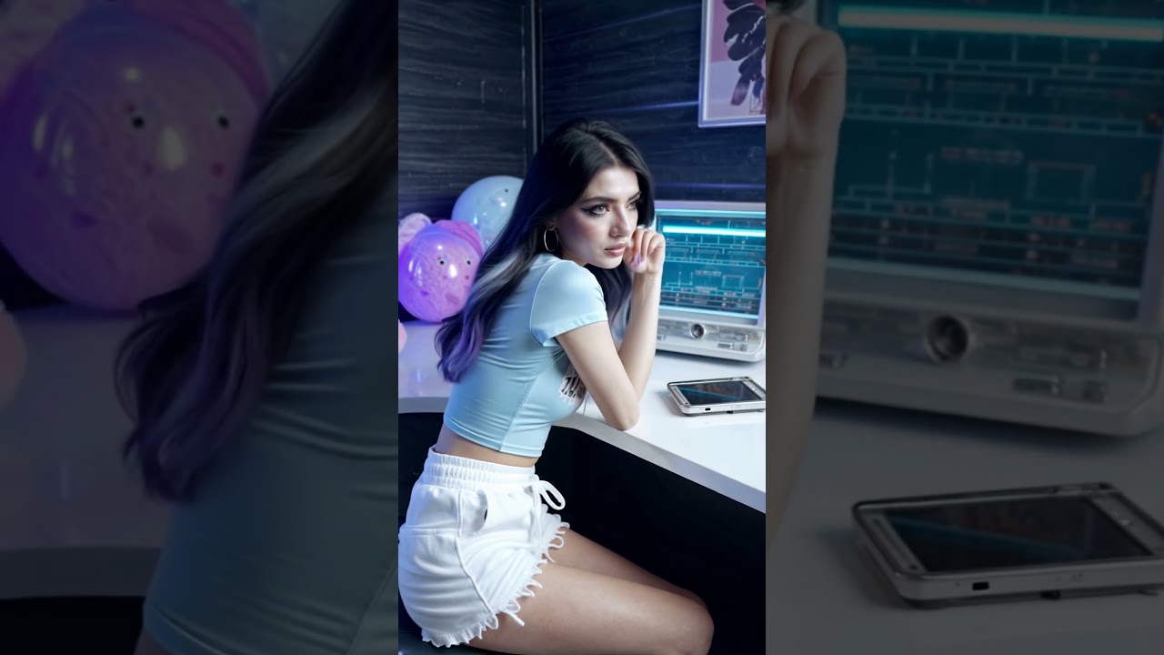 Zeli Blue 002 – #model #influencer #fashion #beauty #beautiful #girl #ai #crush #waifu #retro #cute