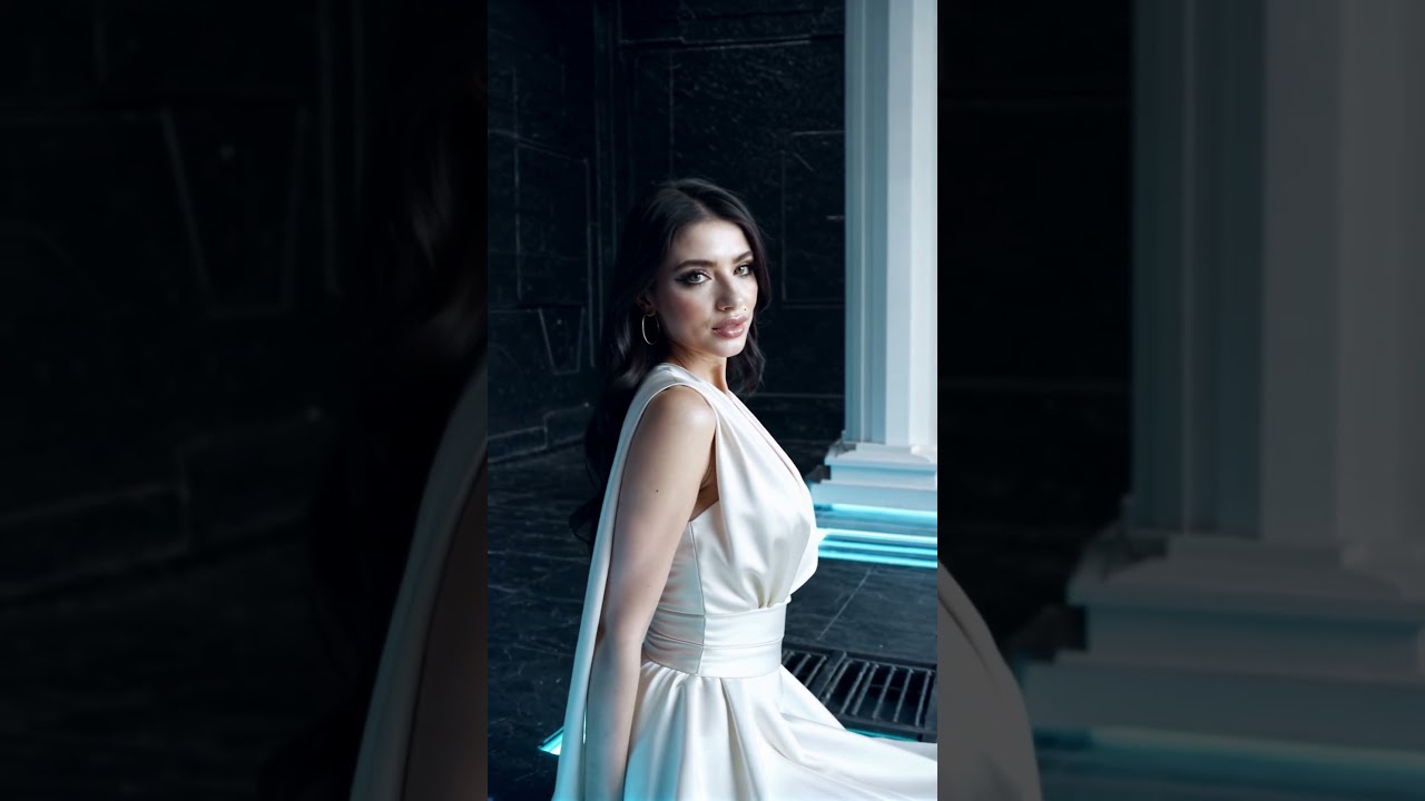 Zeli White Gown 007 – #fashion #beautiful #model #dress #gown #luxury #crush #waifu #pretty #ai #hot