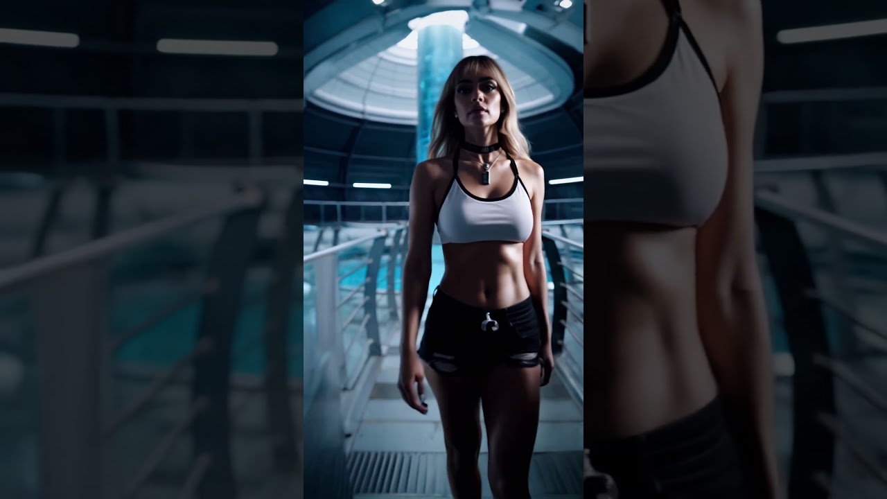 Kharissa Hydro Station 001 #model #fashion #beauty #beautiful #girl #crush #blonde #scifi #tech #ai