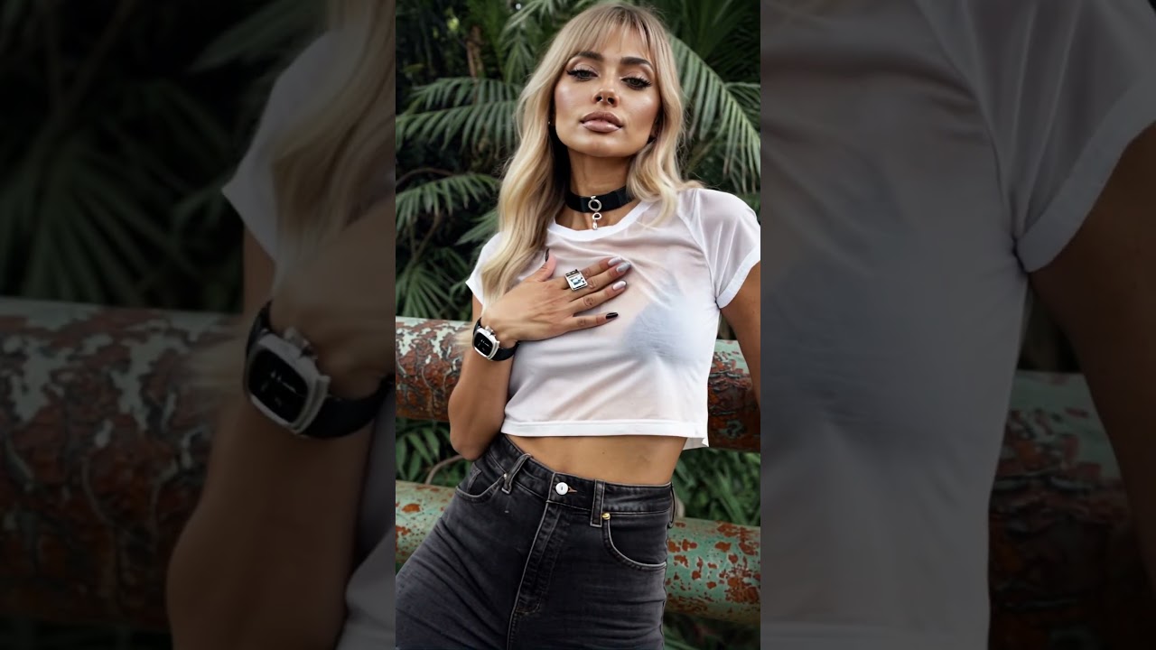 Kharissa Tee 002 #fashion #model #crush #waifu #blonde #girl #beauty #beautiful #pretty #shorts #ai