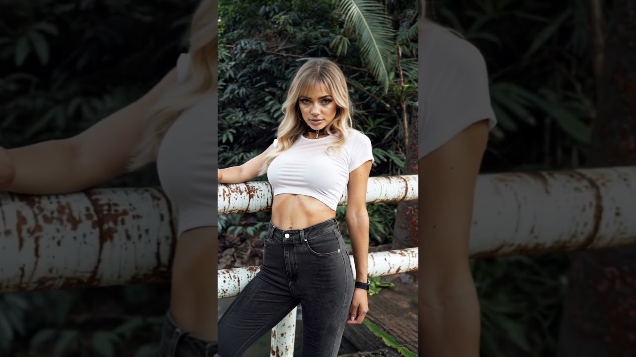 Kharissa Tee 004 #fashion #model #crush #waifu #blonde #girl #beauty #beautiful #pretty #shorts #ai