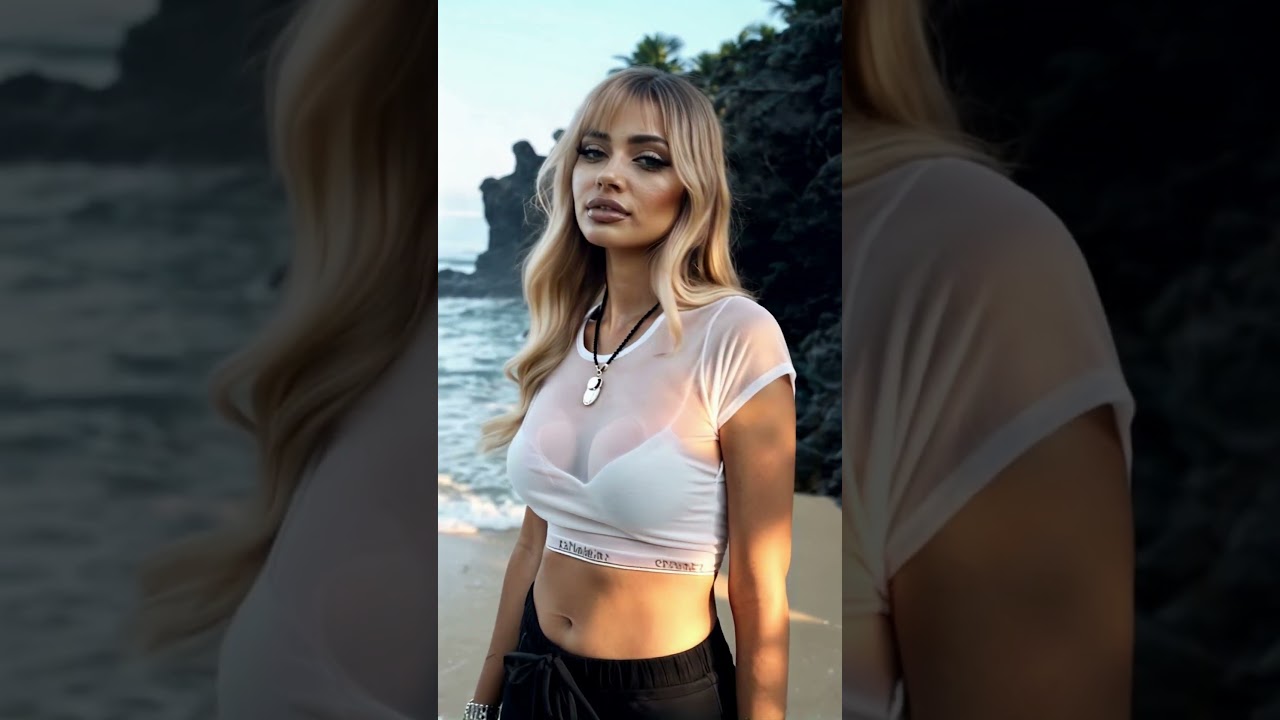 Kharissa Beach Day 007 – #fashion #model #crush #waifu #blonde #girl #beauty #beautiful #pretty #ai