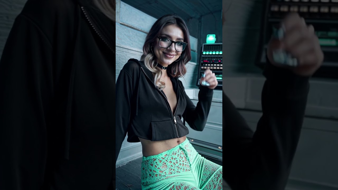 Zeli Black Hoodie 012 – #model #ai #influencer #girl #crush #waifu #lingerie #fashion #beautiful