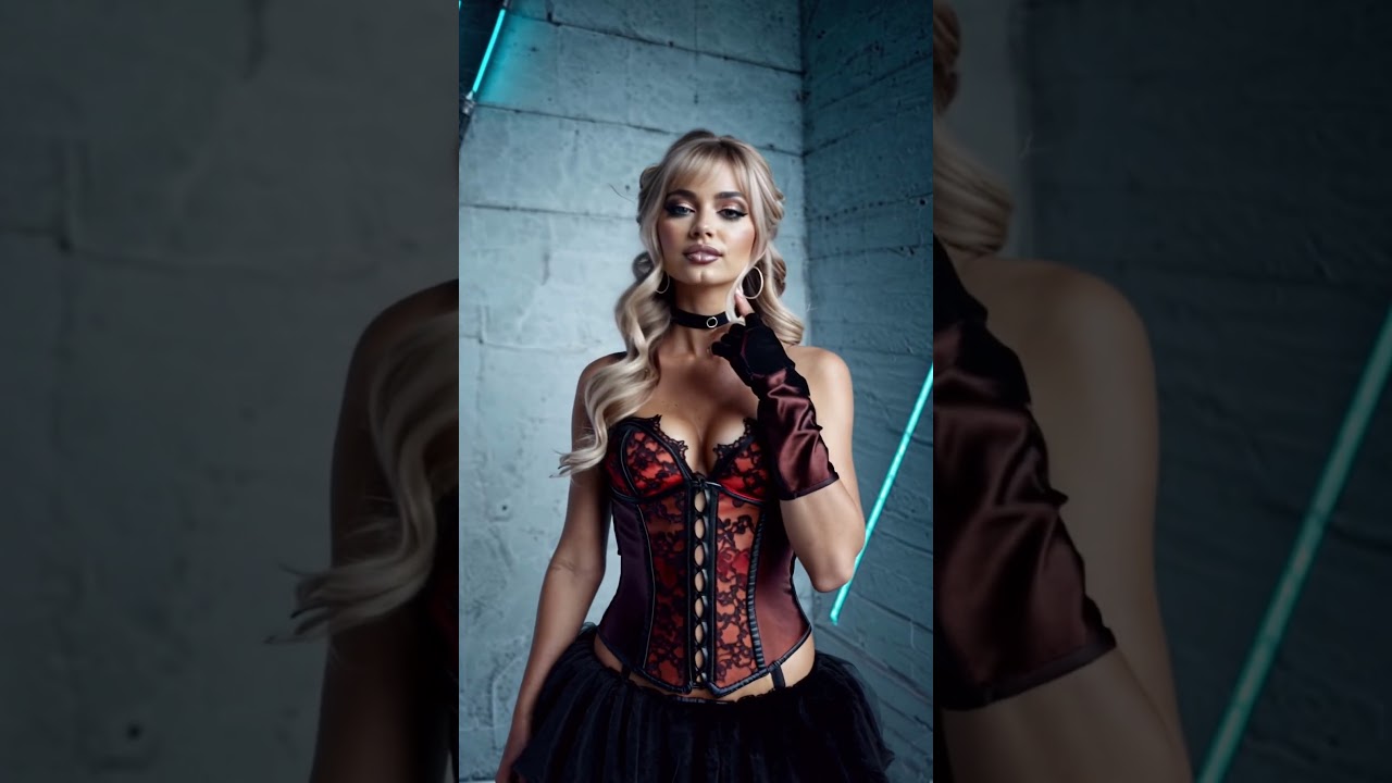 Kharissa Saloon Girl 009 #fashion #lace #lingerie #model #waifu #girl #ai #crush #beautiful #corset