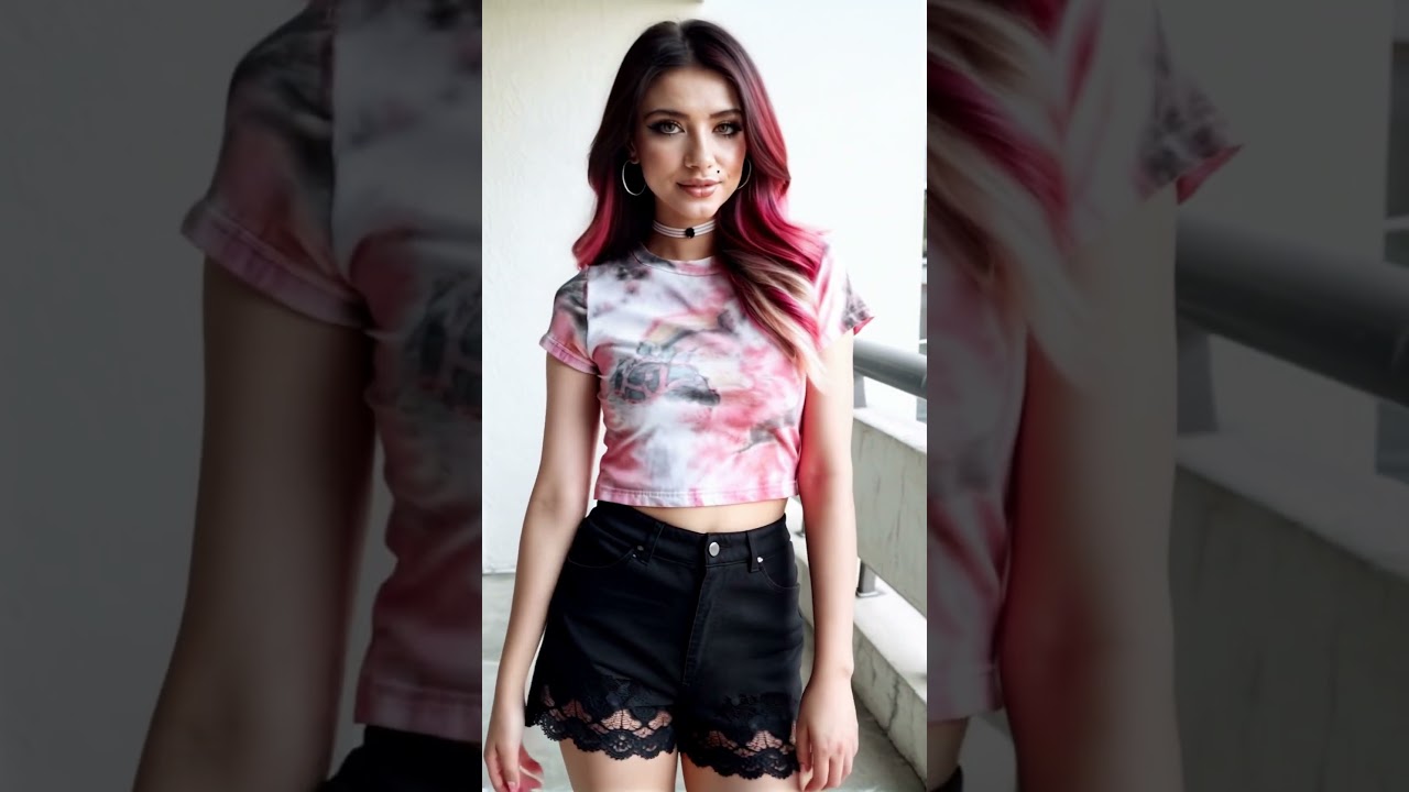 Zeli Tie-Dye 003 #model #influencer #fashion #beauty #beautiful #girl #ai #crush #waifu #fyp #shorts
