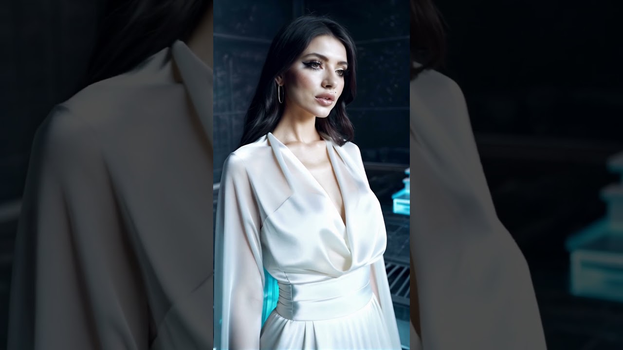 Zeli White Gown 012 – #fashion #beautiful #model #dress #gown #luxury #crush #waifu #pretty #ai #hot