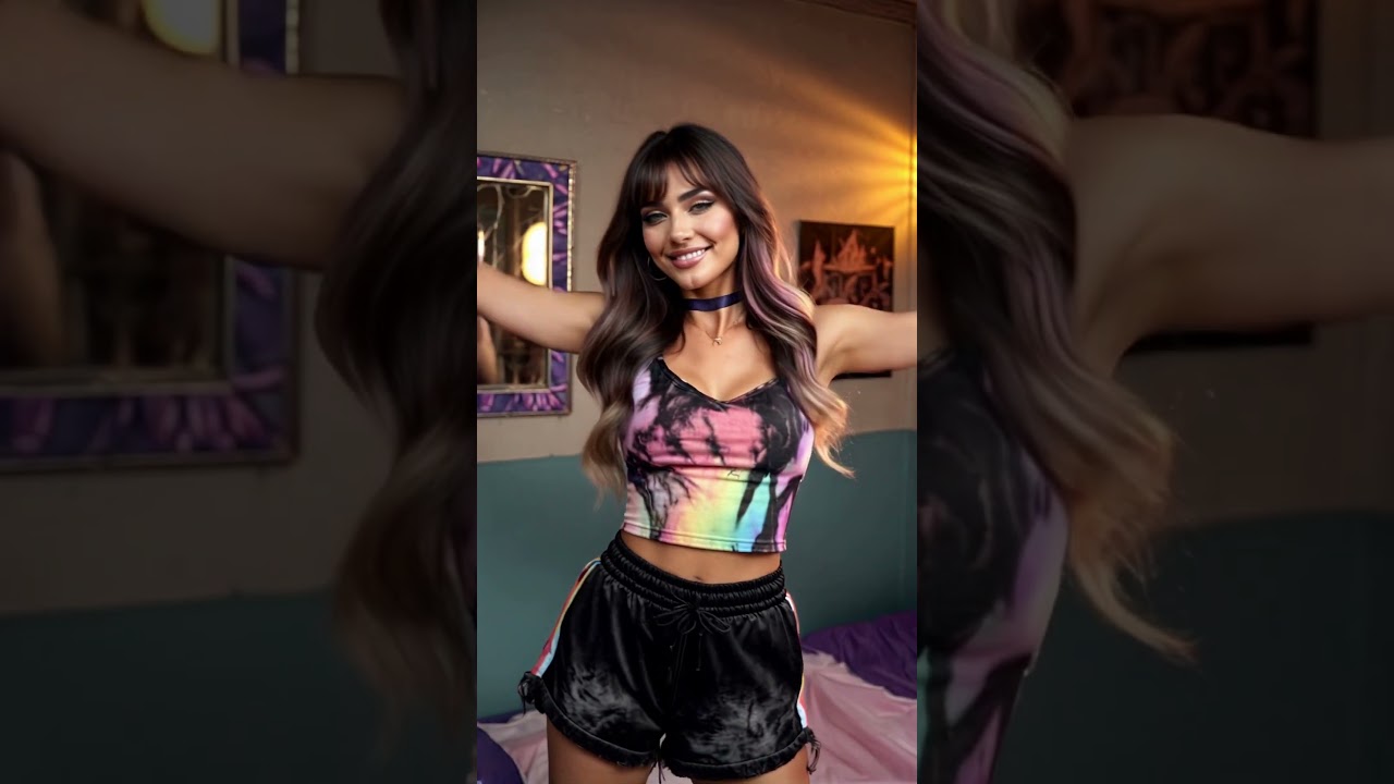 Kharissa Tie-Dye 004 #model #influencer #fashion #beauty #beautiful #girl #ai #crush #waifu #shorts