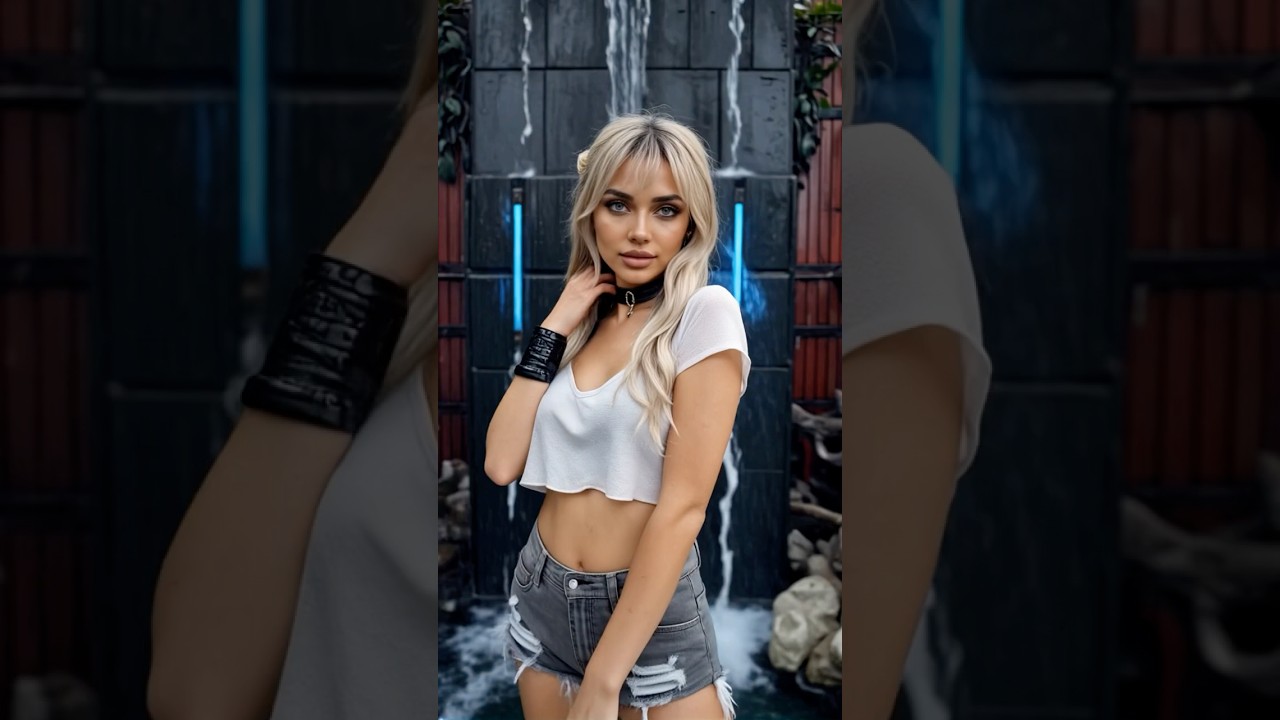Garden Walk 003A – #model #pretty #fashion #beauty #beautiful #girl #ai #crush #waifu #blonde #scifi