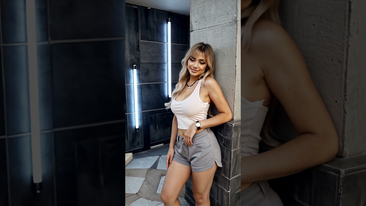 Concrete Lounge 010 – #model #relaxing #waifu #ai #crush #fashion #girl #beauty #beautiful #chill