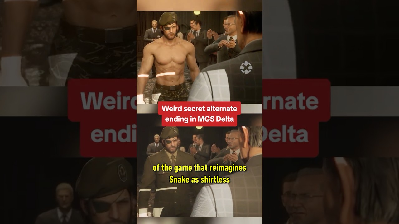 Spoiler Alert❗ Snake is shirtless in this WEIRD alternate ending… #gamescom2025 #metalgearsolid