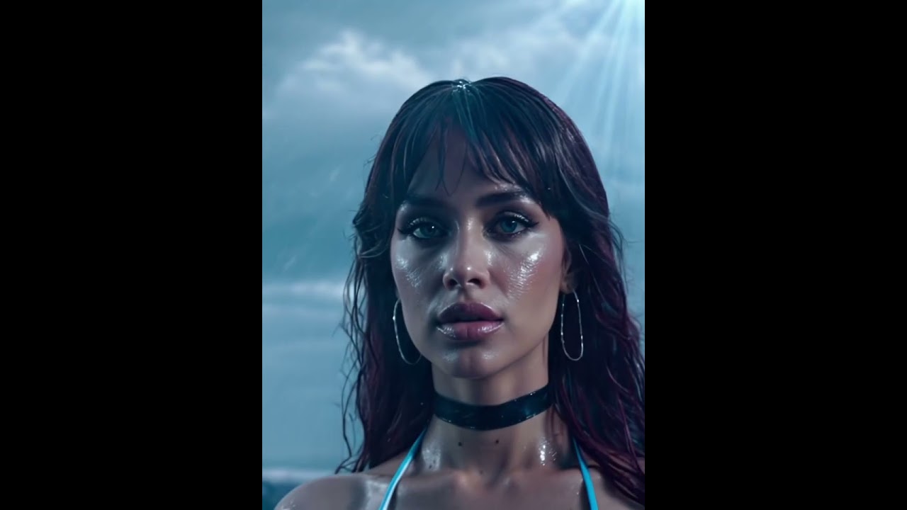 Montage Blue 001 #model #waifu #girl #crush #fashion #shorts #beautiful #scifi #ai #bikini #swimwear