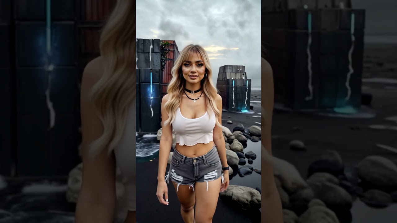 Kharissa Beach Day 009 – #fashion #model #crush #waifu #blonde #girl #beauty #beautiful #pretty #ai