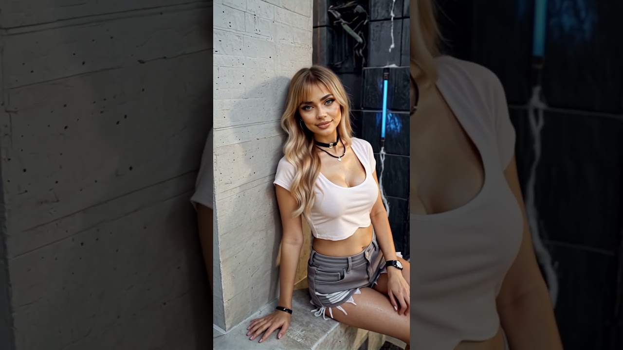 Concrete Lounge 006 – #model #relaxing #waifu #ai #crush #fashion #girl #beauty #beautiful #chill