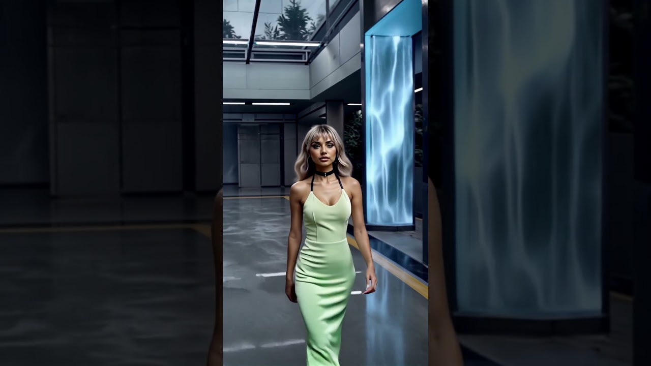 Facility Exploration 013A #model #beautiful #girl #crush #fashion #luxury #scifi #industrial #dress