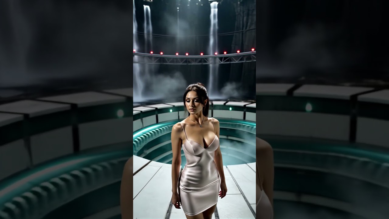 Facility Exploration 016 – #model #beautiful #girl #crush #fashion #luxury #scifi #industrial #dress