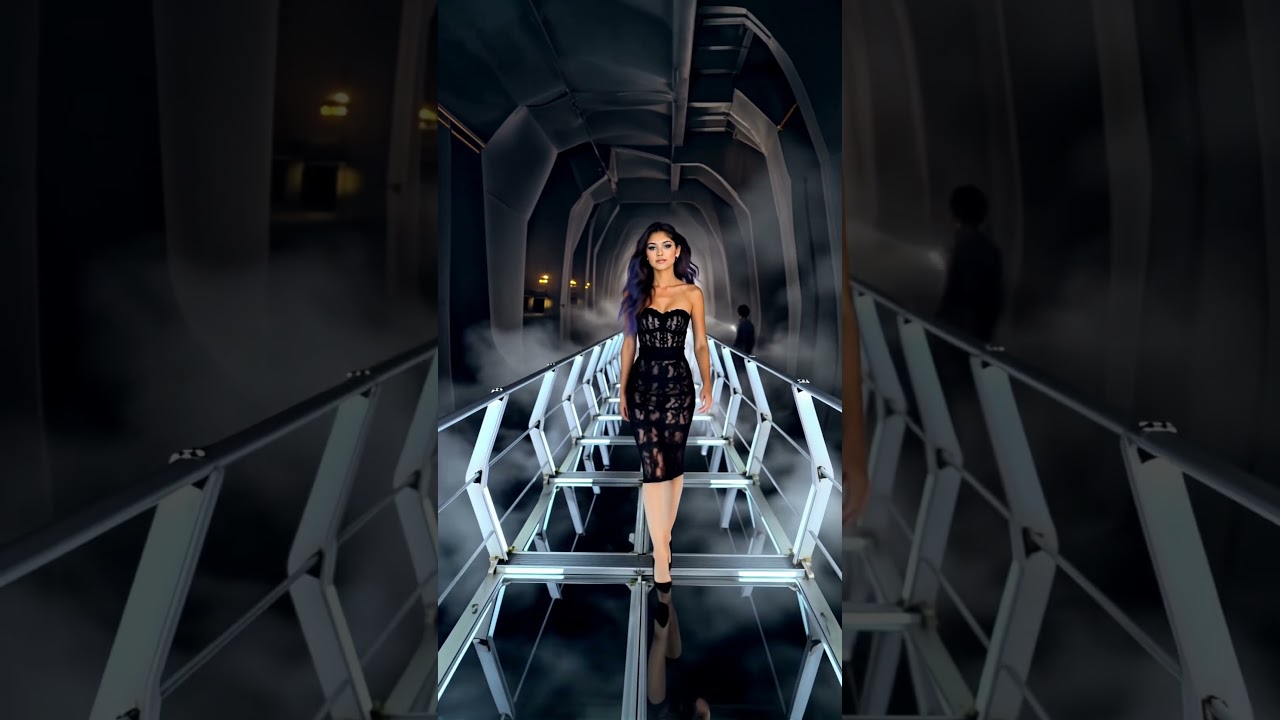 Facility Exploration 020A #model #beautiful #girl #crush #fashion #luxury #scifi #industrial #dress