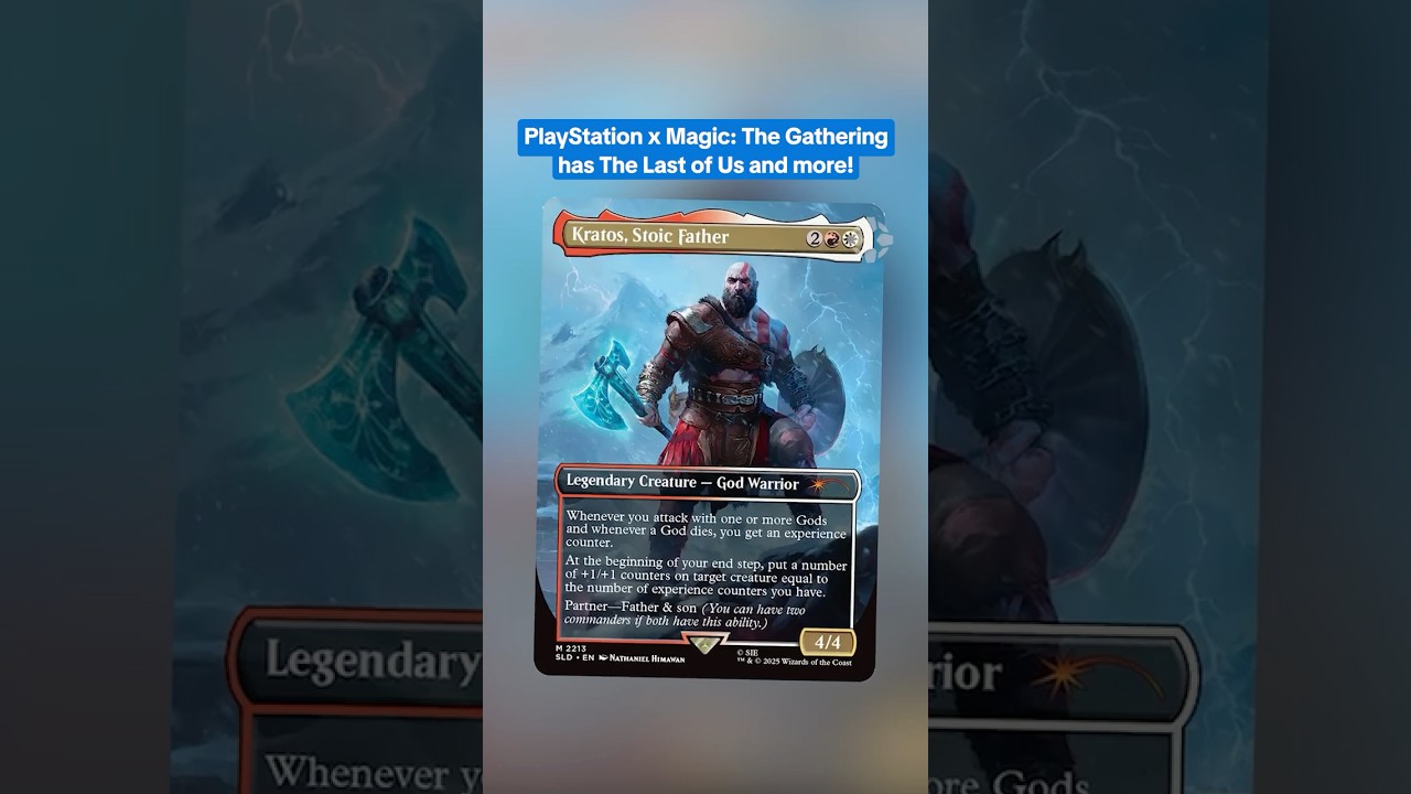 MTG is getting PlayStation cards, including God of War, TLOU, and more! #mtg #magic #playstation