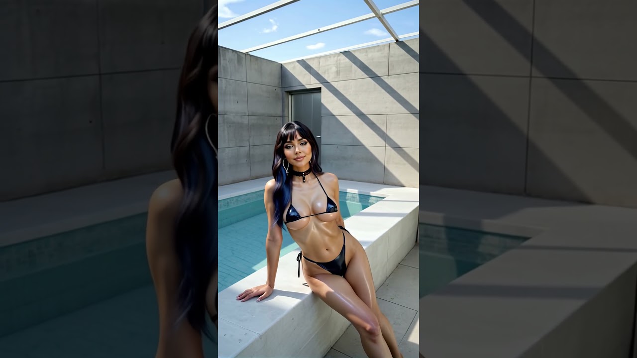 Poolside 013 #fashion #pool #influencer #waifu #crush #girl #bikini #pretty #beauty #model #ai #fyp