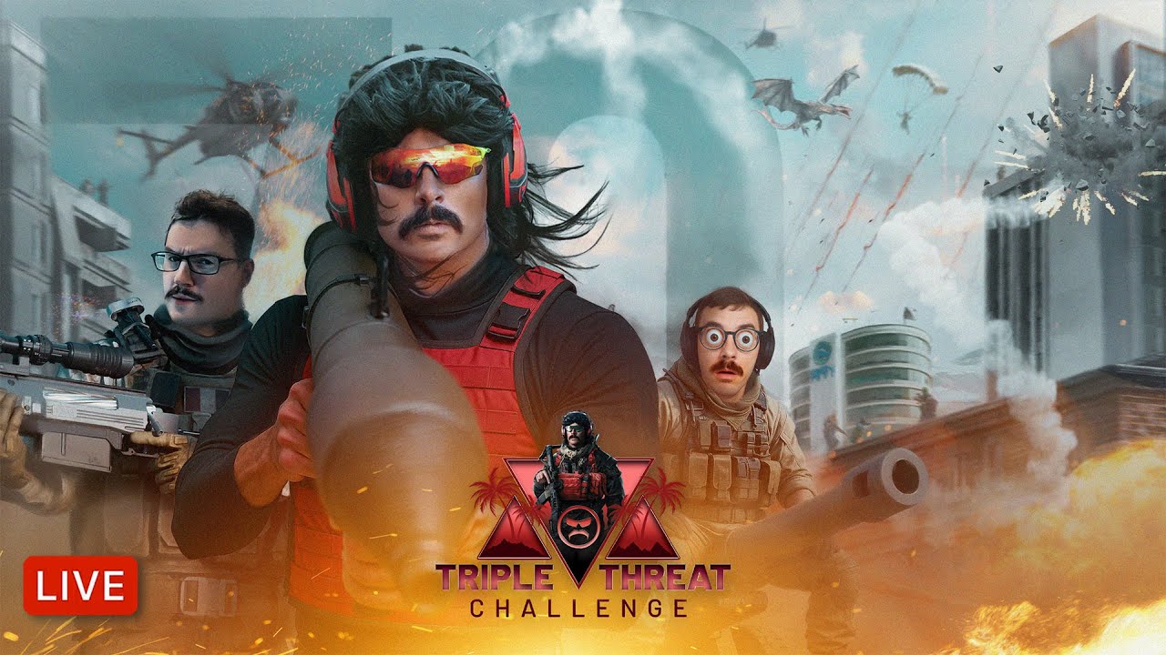🔴LIVE – DR DISRESPECT – TRIPLE THREAT CHALLENGE – WARZONE SPECIAL EDITION