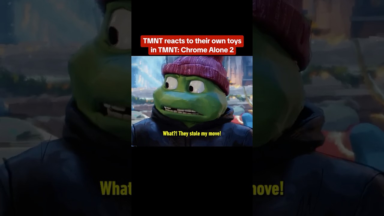TMNT Chrome Alone 2 is a new short that will play in theaters before the new SpongeBob movie! #tmnt
