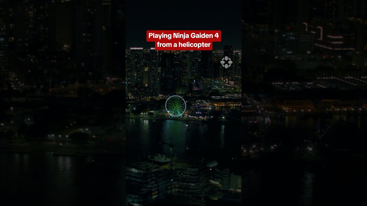 Swae Lee gaming off a screen flying in the air