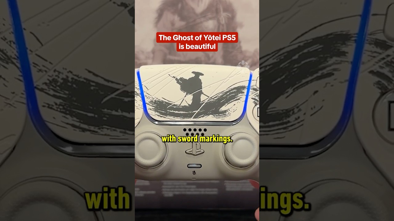 Ghost of Yōtei PS5 controller has indented sword markings! #ps5 #ghostofyotei #game #controller #ign