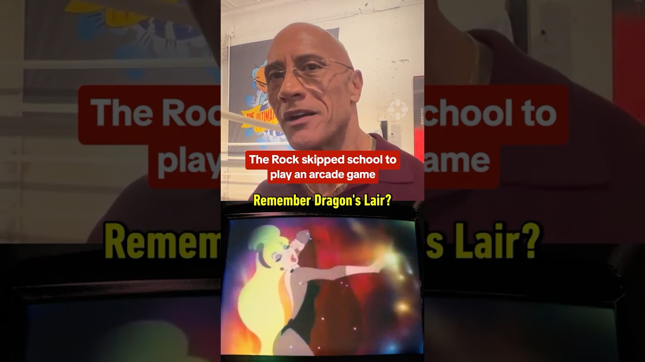 The Rock reveals the ULTIMATE cheat code for arcade machines. #thesmashingmachine #ign #gaming