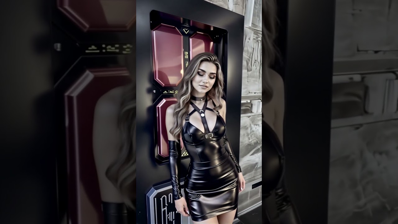 Black Dress 003A – #fashion #model #dress #beauty #beautiful #girl #blonde #style #leather #latex