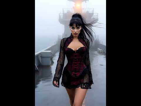 Ship Deck 001 – #model #beauty #beautiful #girl #crush #fashion #dress #lace #mesh #scifi #cyberpunk