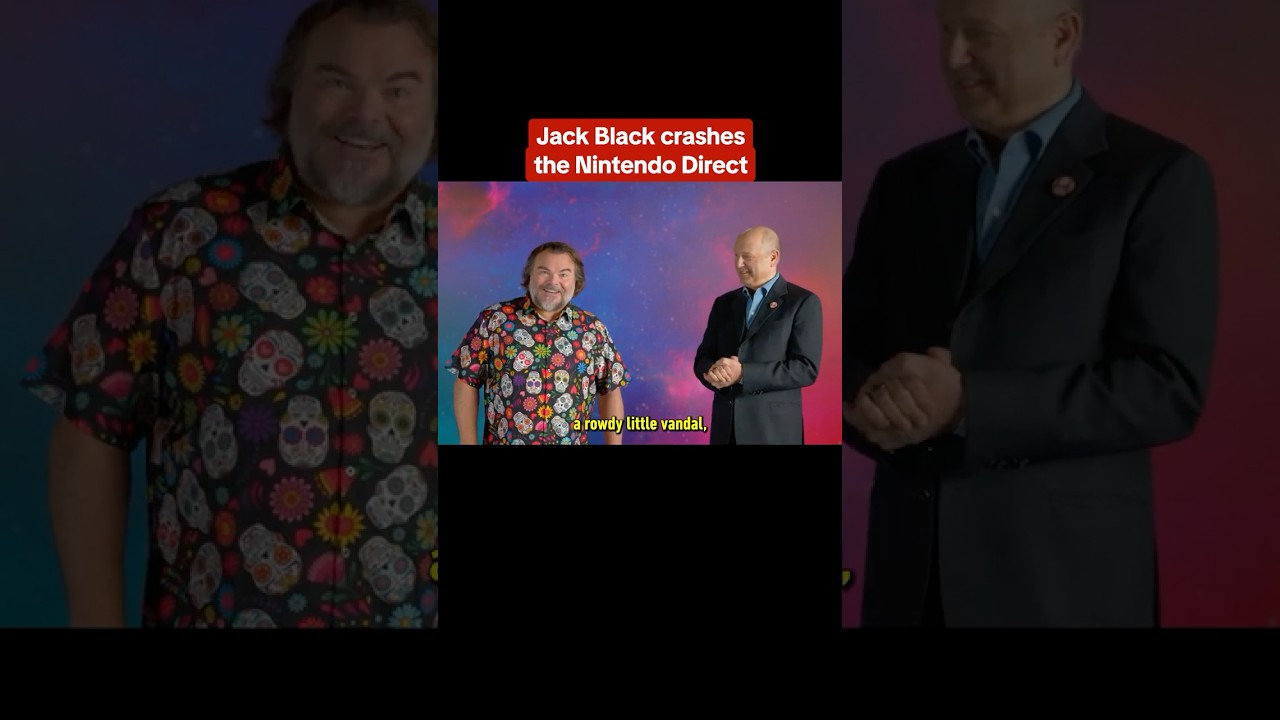 Jack Black crashes the Nintendo Direct to reveal the Bowser Jr. voice actor! #nintendo #mario #movie