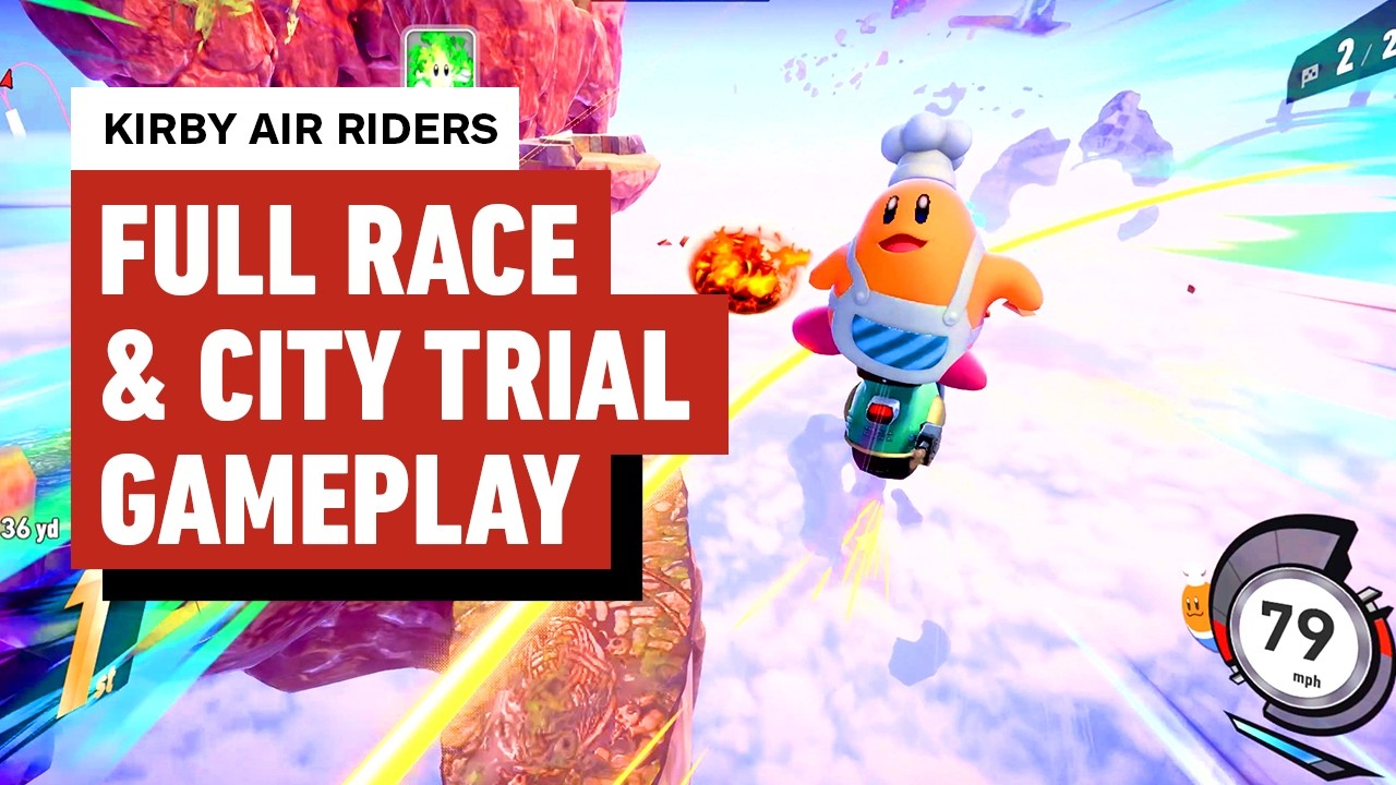 Kirby Air Riders: A Full Race & City Trial Gameplay