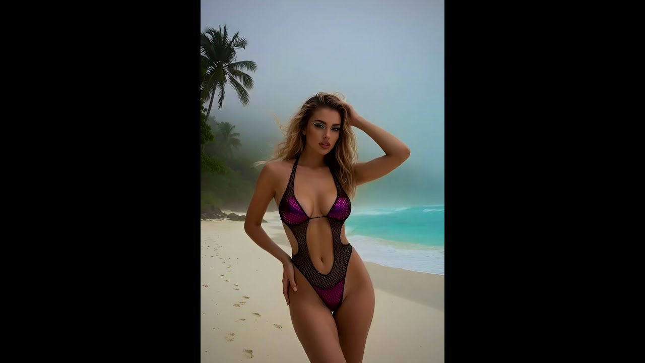 Beach Walk 009 – #fashion #model #crush #waifu #girl #beauty #beautiful #pretty #mesh #swimwear #fyp