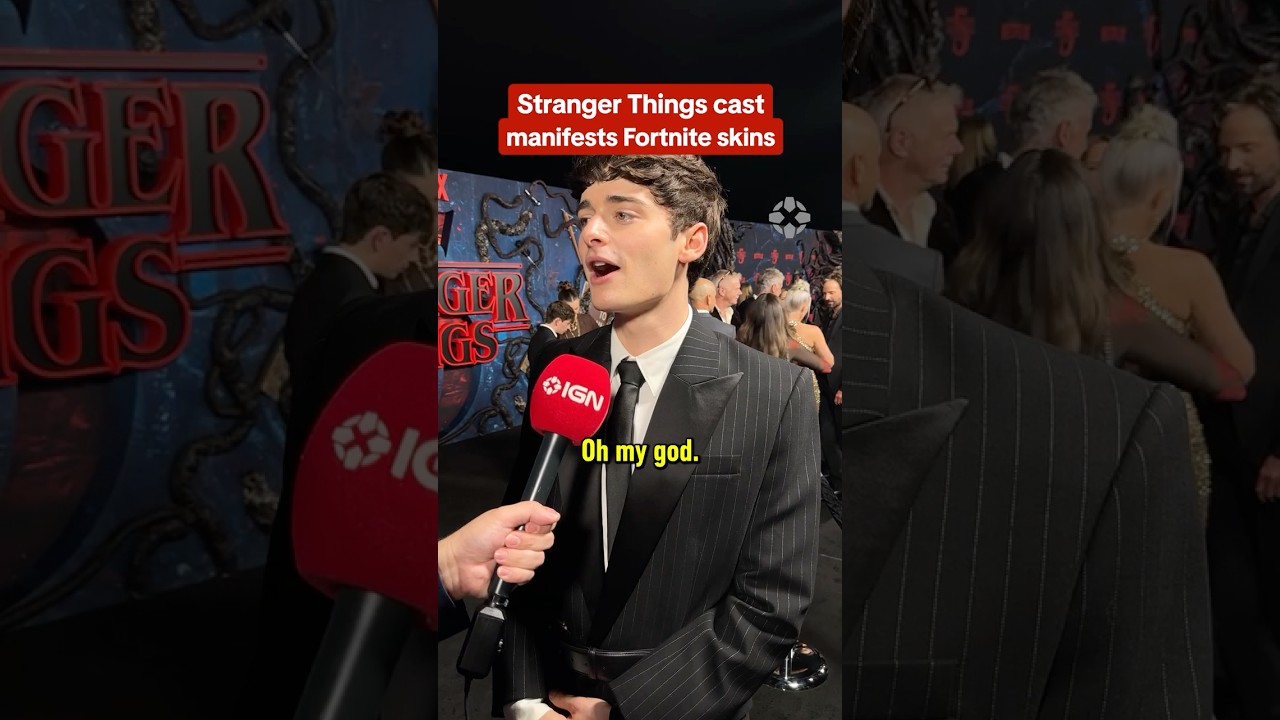 When we talked to the Stranger Things cast, they didn’t have Fortnite outfits… now they do! #ign