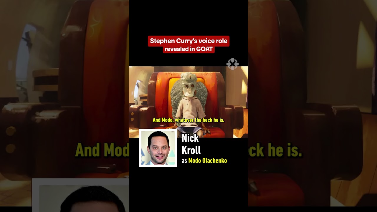 Steph Curry plays a giraffe in GOAT