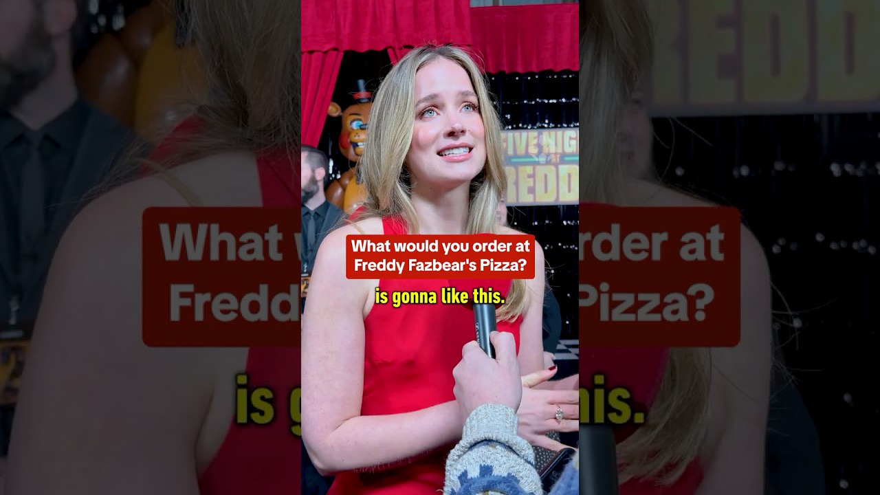 Five Nights at Freddy’s 2 star Elizabeth Lail reveals her favorite pizza! #fnaf #fnaf2 #pizza #ign