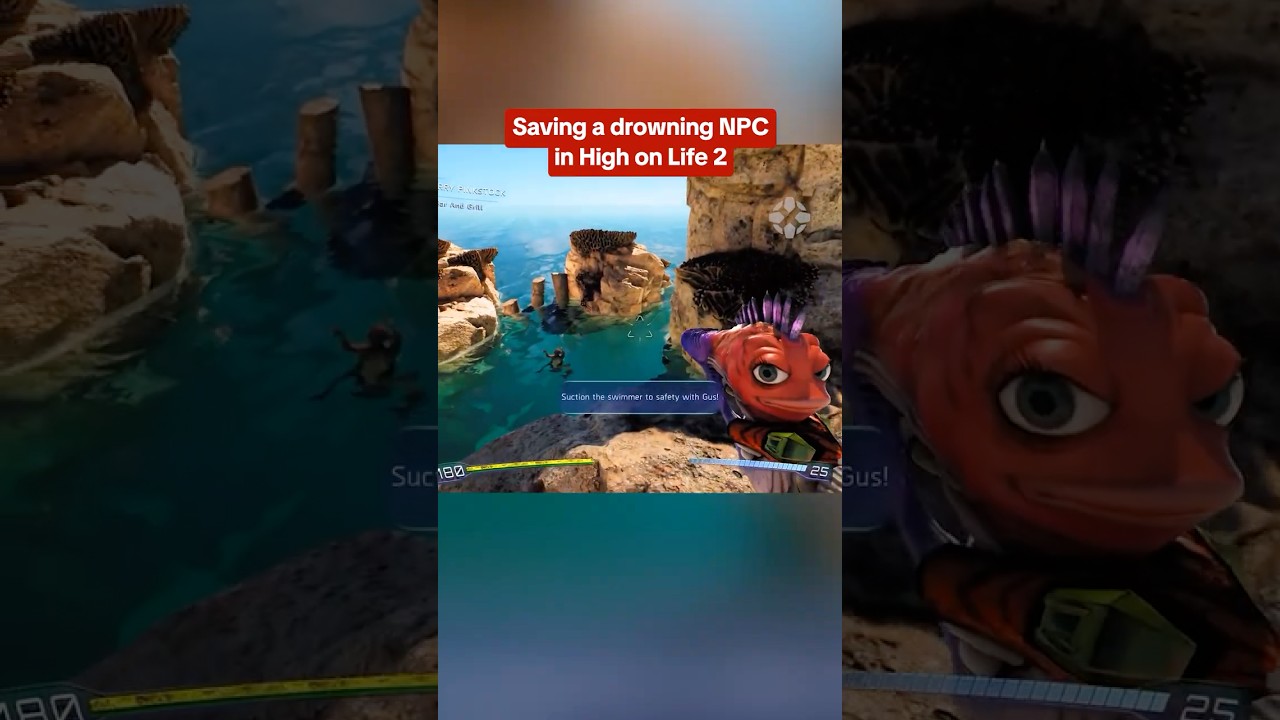 You can save this NPC from drowning in High on Life 2 and become a lifeguard! #highonlife #ign