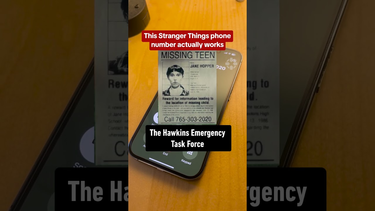 What happens when you call the Stranger Things phone number