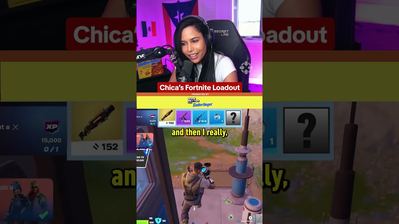 Chica breaks down her dream loadout for the latest season of Fortnite. Presented by @butterfinger