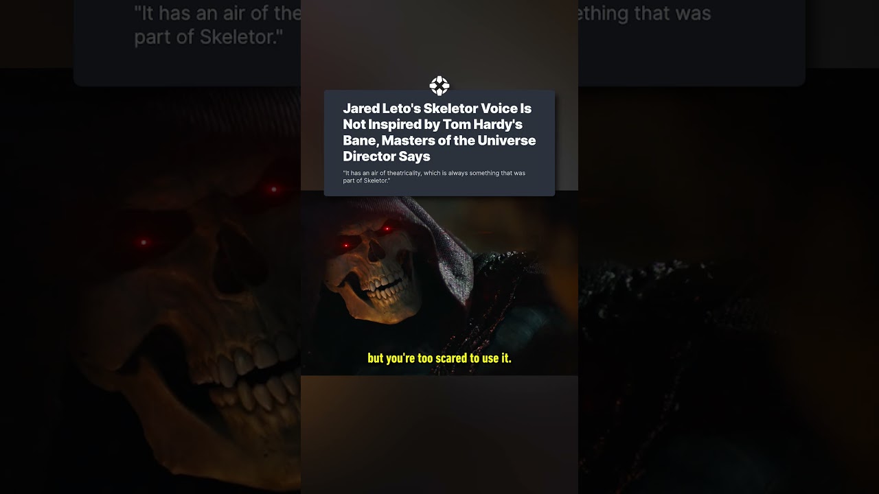 Listen to Jared Leto as Skeletor, which the director says is NOT inspired by Tom Hardy’s Bane voice.