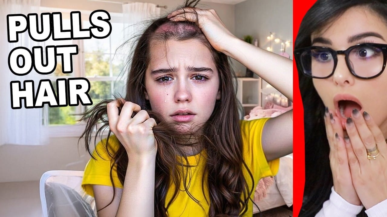 Girl PULLS Out All Her Hair!
