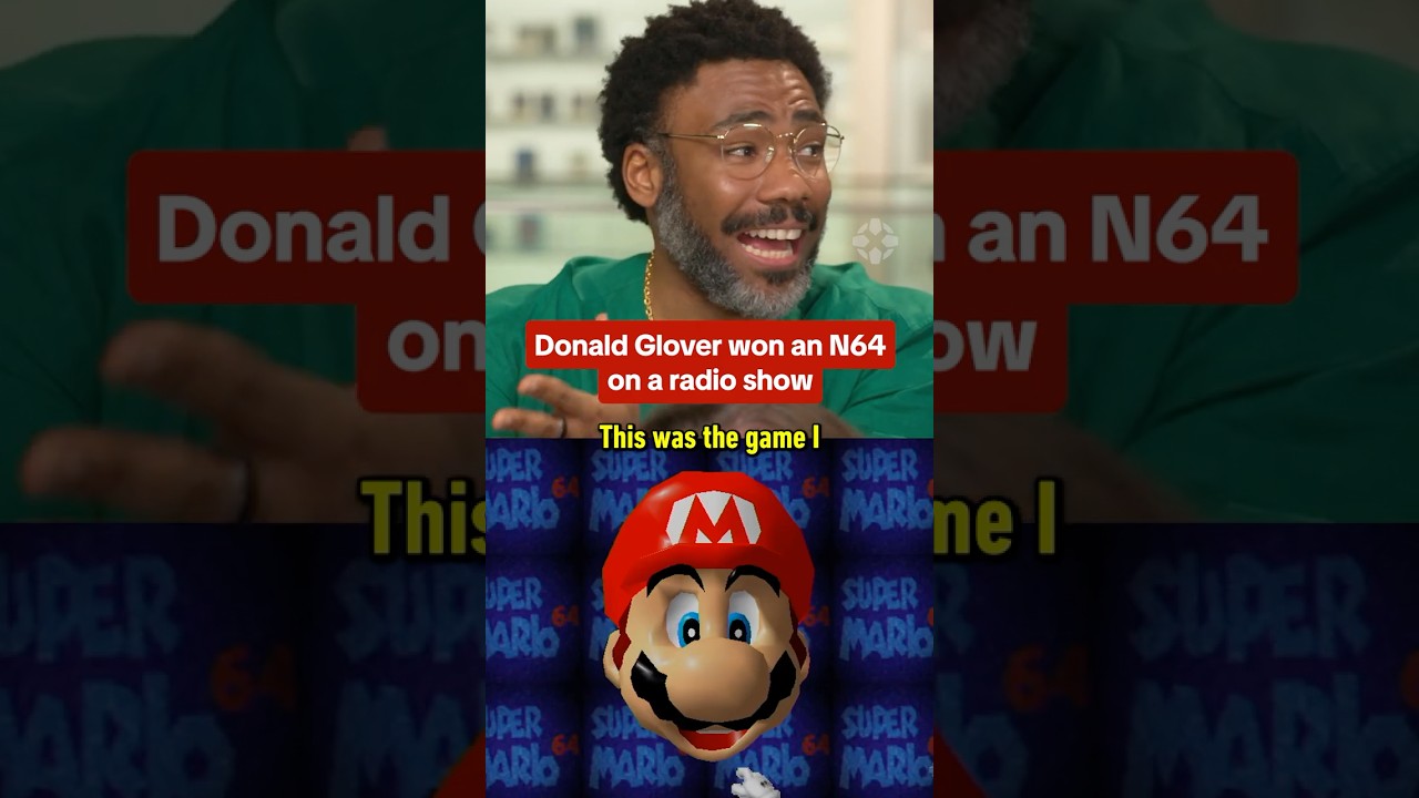 Donald Glover won his N64 and a copy of Super Mario 64 through Radio Disney. #nintendo #n64 #ign